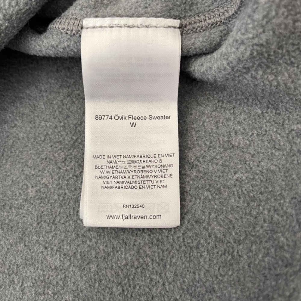 Fjällräven Ovik Fleece 1/2 Button Up Grey Women's Sweater Size M - Picture 8 of 10